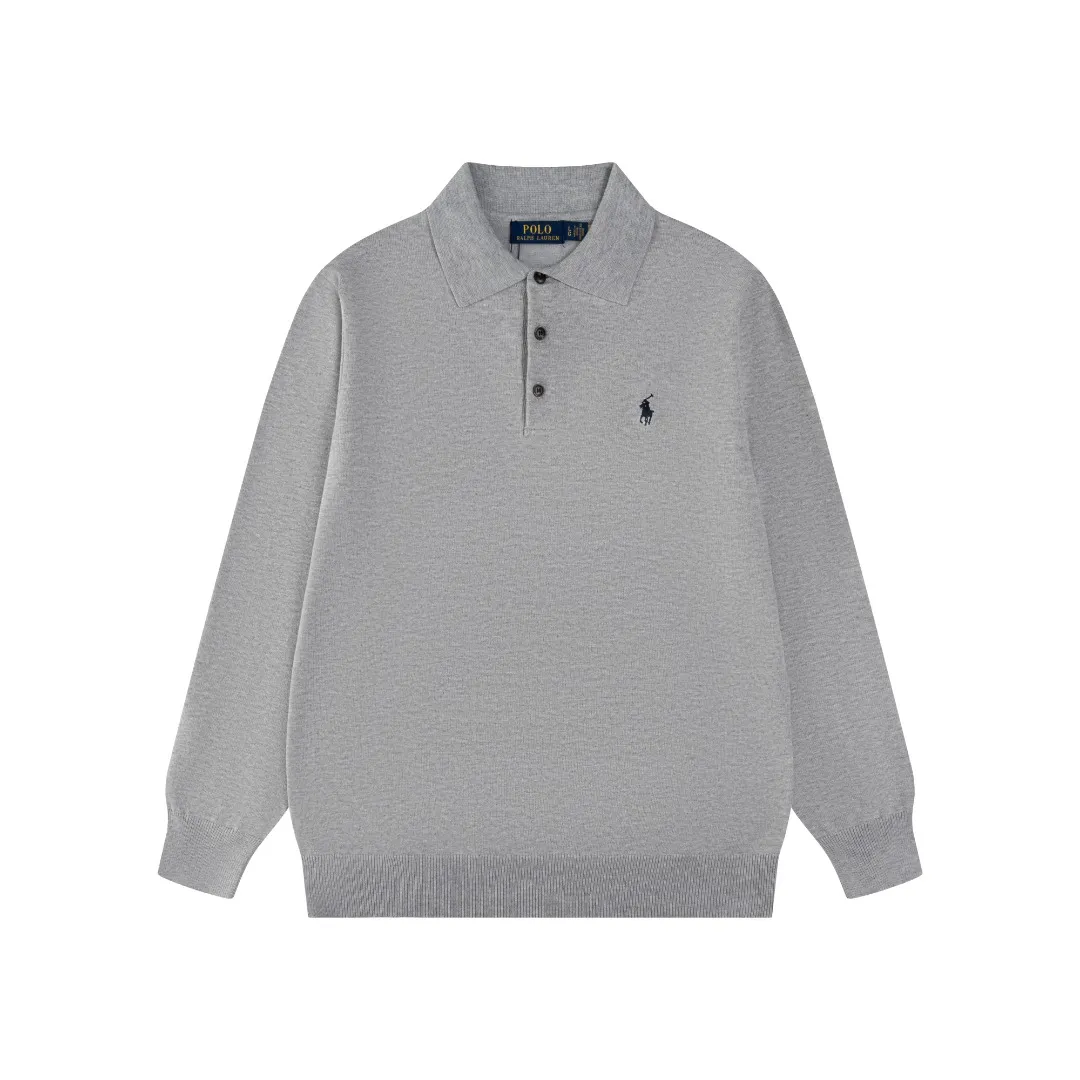 P206 Style number: R07 Ralph Lauren knitted pony embroidered lapel polo shirt three-button pullover open chest long-sleeved sweater. Official website synchronized. Same style for men and women. Classic cotton yarn. 100% white cotton. High-quality goods. Classic style has always been very popular! The workmanship details are very good! The simple lapel polo pullover sweater is always the standard, with classic brand embroidery on the chest! All major stars have the same style! Best for couples. High quality goods! Xinjiang cotton micro-elastic and smooth fabric is of great quality. Pure cotton is soft and skin-friendly. Color #White Blue Gray Dark Gray Khaki Military Green Navy White Label Navy Blue Red Label Black Red Label Black White Label Pink Size#S M L